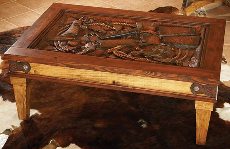 hand-carved coffee table
